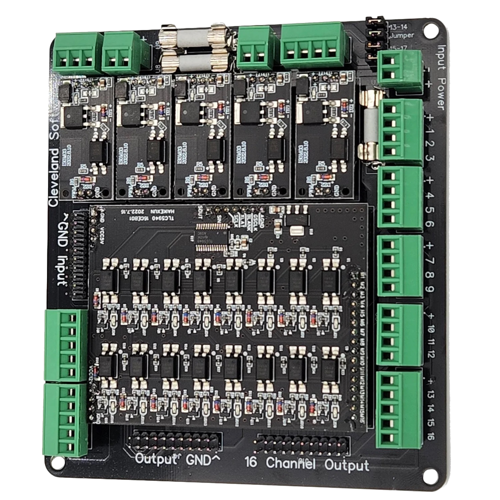 Expansion board for KL25Z Pinscape boards — Cleveland Software Design